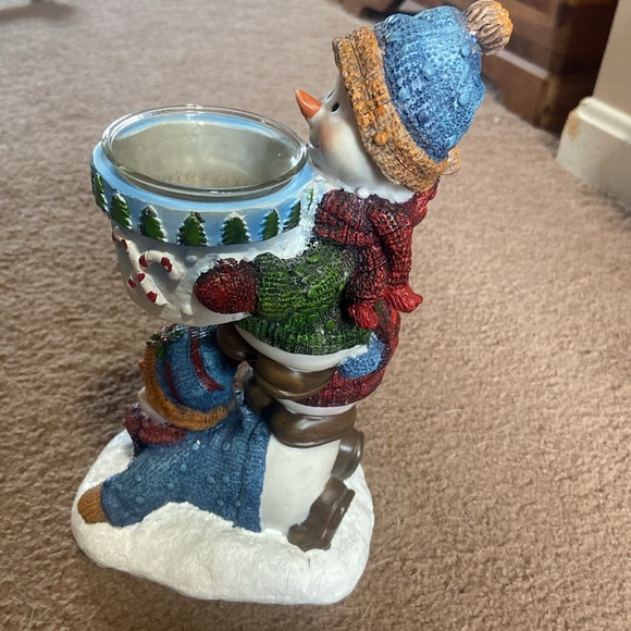 Home Interiors Snowman Tower Candle Holder Vintage - Picture 6 of 11